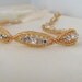 The Natalie II - Silver Rhinestone and Gold Beaded Tie Headband or Halo