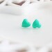 Just-Right Sized Mint Green Heart Stud Earrings