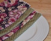 SALE Cloth Napkins - Set of 4 Punch of Purple SALE
