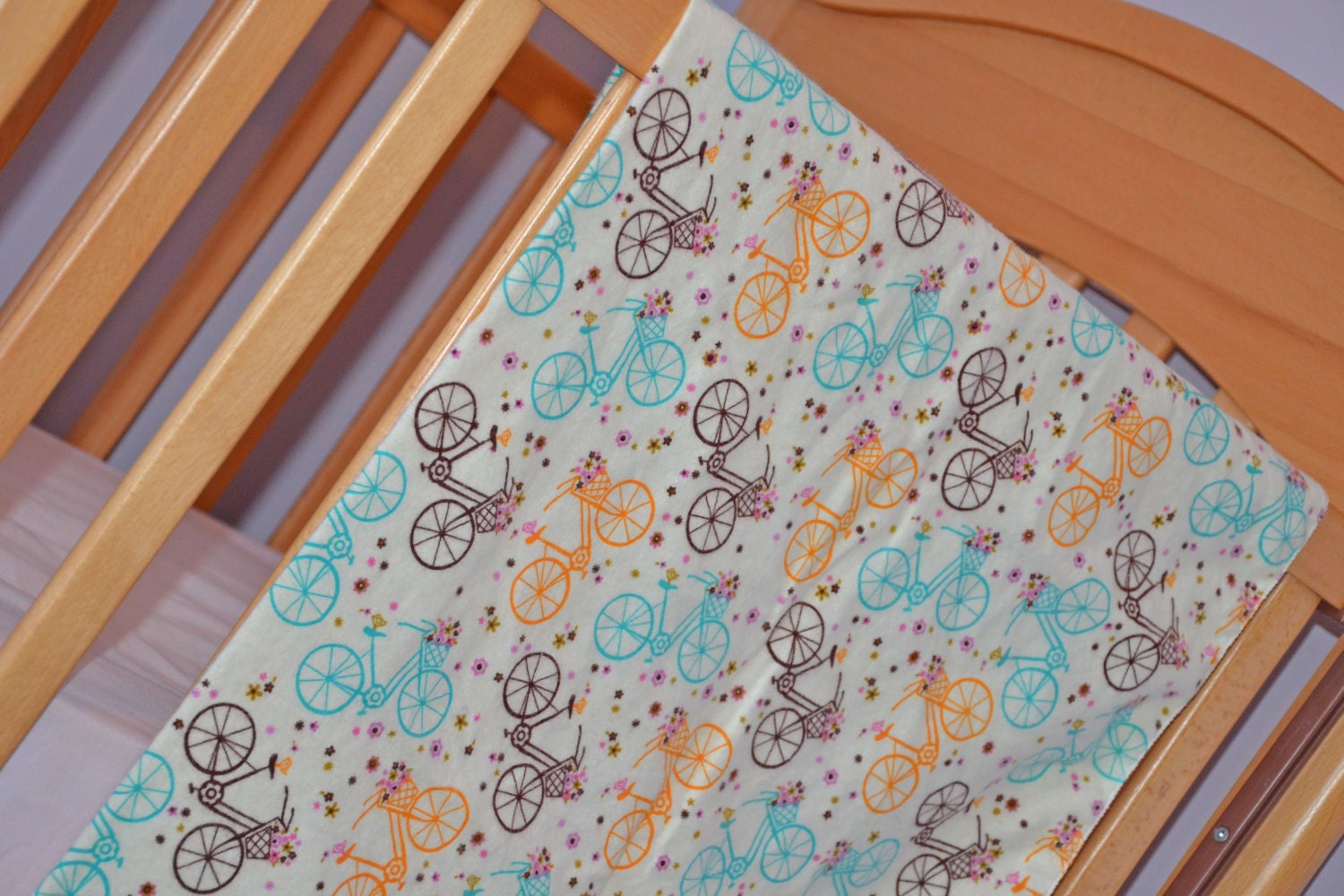 SOLD SOLD Receiving Blanket - Retro Bike Ride