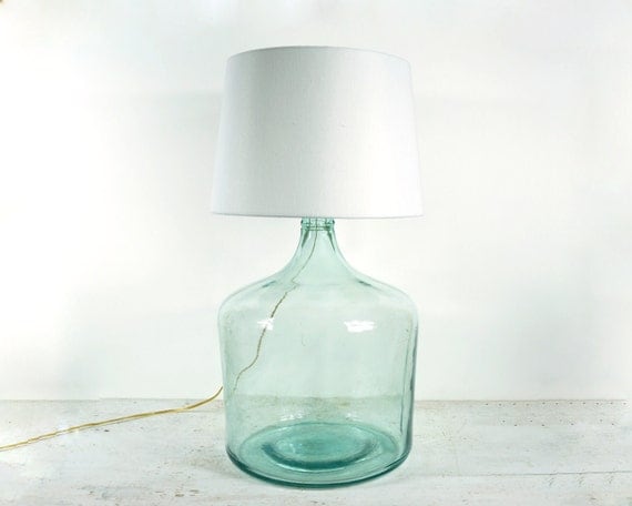 Vintage Carboy Table Lamp / Vintage Lighting