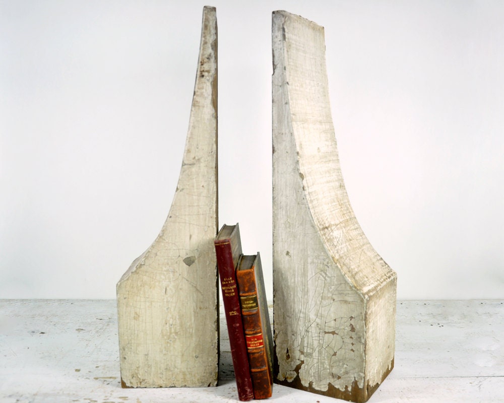 Vintage Pair of Large Architectural Salvage Corbuls / Industrial Decor