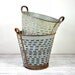 Vintage Large Metal Olive Basket / Industrial Decor