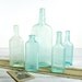 Vintage Glass Bottle Collection / Aqua Glass Bottles