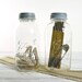Vintage Glass Ball Jars / Pair of Large Glass Mason Jars / Industrial Storage