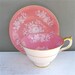 Vintage Aynsley Pink and White Floral Rose Tea Cup and Saucer