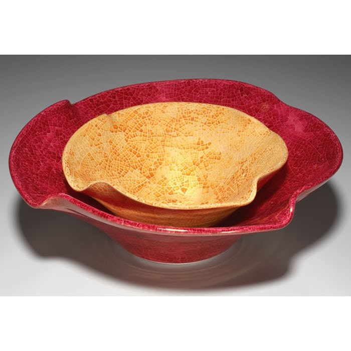 Yellow wheel thrown Pottery Bowl, Twist Serving Bowl, Orange, Handmade modern woodland decor Summer kitchen housewares IN STOCK
