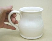 Coffee Cup , kitchen, White Dad Mug Handmade Ceramic Modern Minimalist Entertaining Tea bowls pottery cup IN STOCK