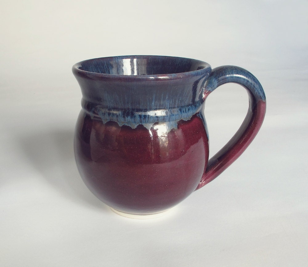 Aubergine Tea cup IN STOCK Purple Pottery Mug Coffee clay kitchen housewares Amethyst Lavender Blush Handmade Ceramics