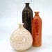 Set 3 Bottles Trio Ceramic White vases Handmade porcelain vase Home decor housewares Wedding gift, modern, stoneware Minimalist IN STOCK