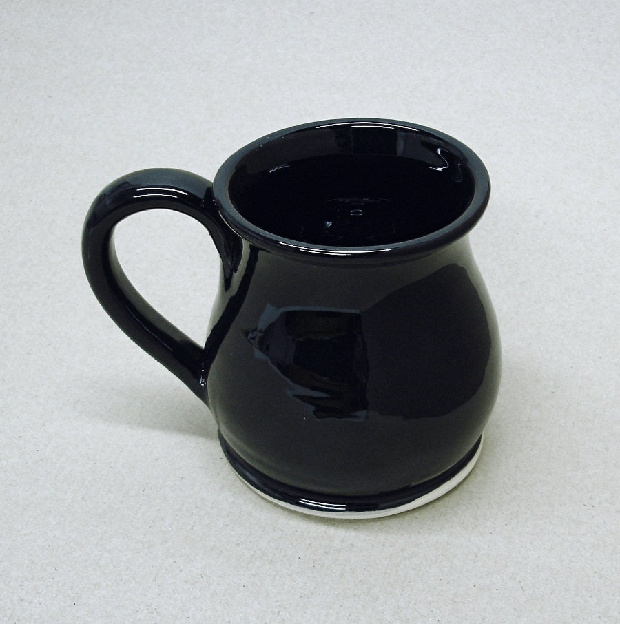 Black Espresso cup Modern Ceramic coffee Tea mug / White Handmade Ceramics winter dinner serving gift for men IN STOCK