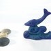 Ceramic Pottery Dolphin Sculpture Velvet Purple glaze Housewares Office Boss Hostess Gift Art Winter Home Decor IN STOCK