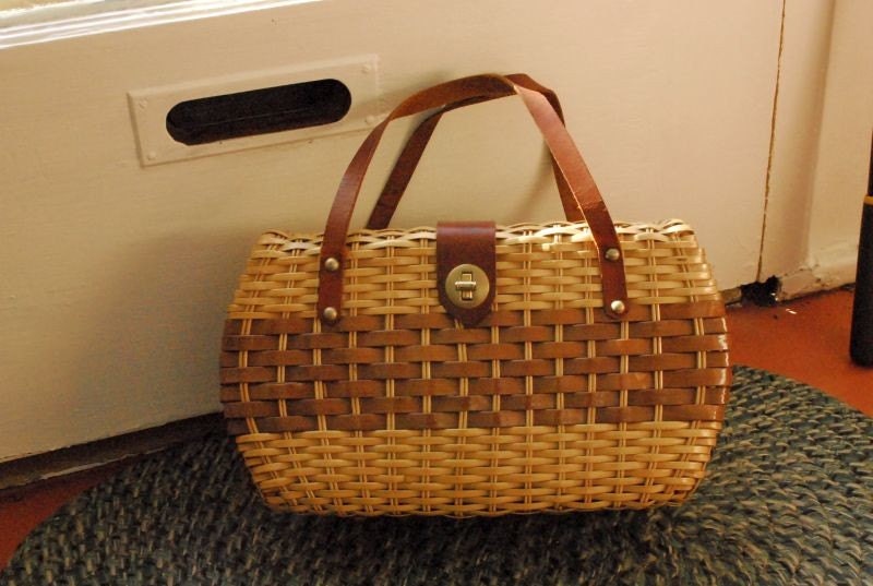 SALE - 1950s Picnic Purse