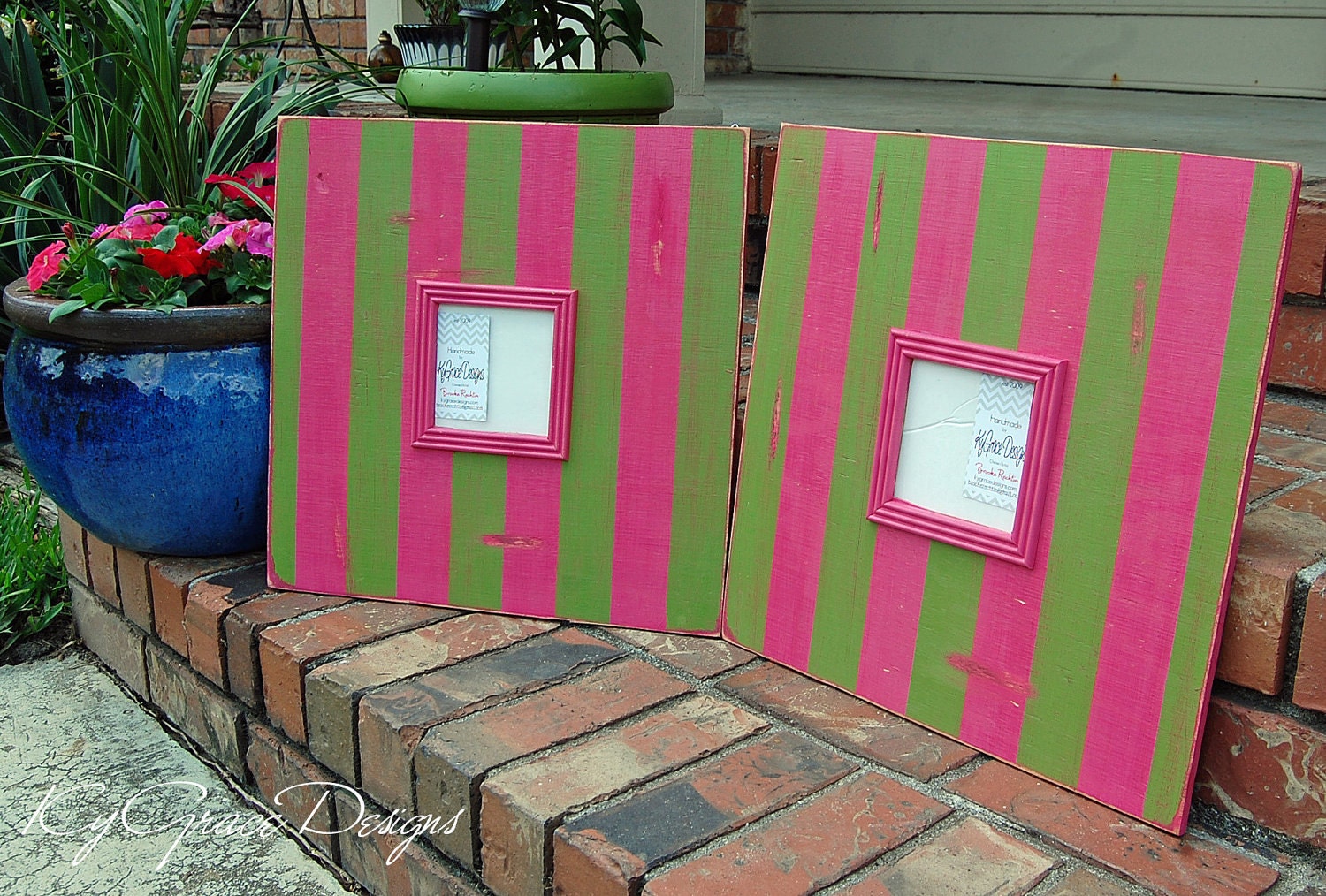 18x18 Frame set with 4x4 picture opening Custom to match your decor