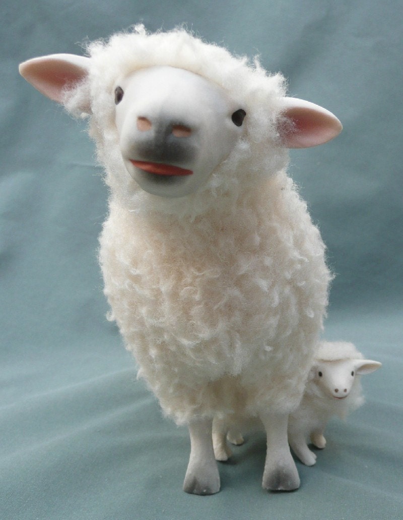 Irish Sheep with lamb, Protective Galway
