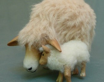 French Sheep, Laxta ewe and lamb