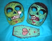Zombie Valentines Day  Zombie Mask and Coffin Ring Box Wedding Gift Set 6