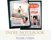 Indie Notebook 5x7 Graduation Announcement