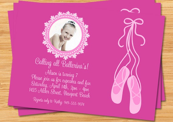 Ballerina Birthday Party Invitation Il_570xn