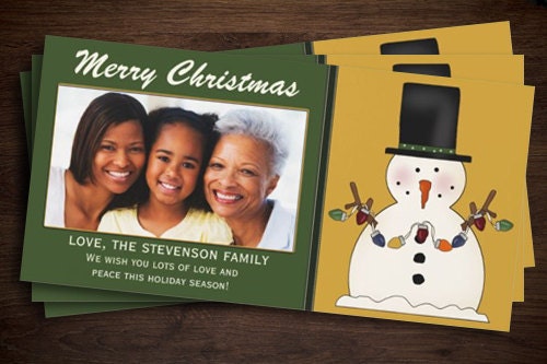 Country Snowman Christmas Card Il_570xn