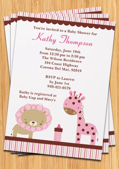 baby shower invitation 15 99 usd buy now on etsy nursery animals baby ...