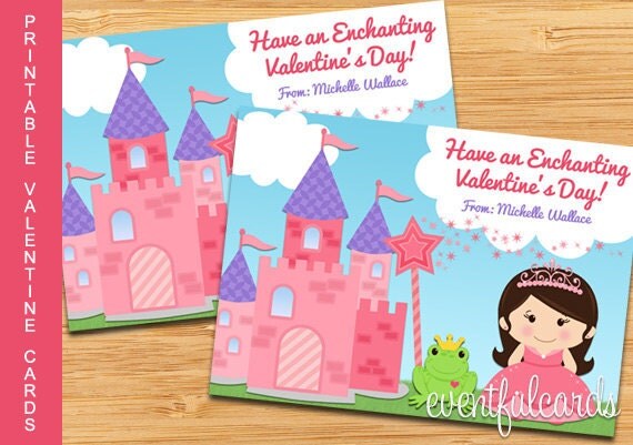 Princess Valentines Day Cards for Kids Il_570xn