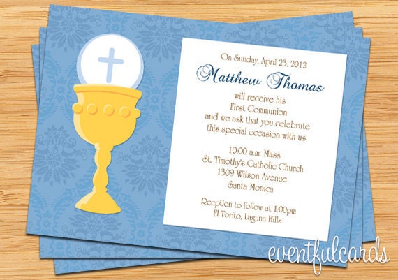 Chalice First Communion Invitation