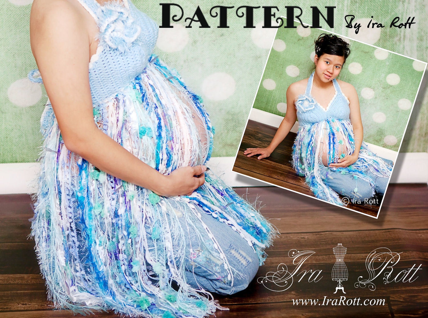 PATTERN - Fringe Bikini Top - Maternity Photo Prop - Crochet PDF Pattern
