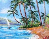 Fine Art Print 11 x 14 from oil painting by Karen Tarlton - Tropical Breeze