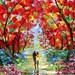 Custom Original Oil Painting Commission - Romance Landscape - impressionistic fine art by Karen Tarlton