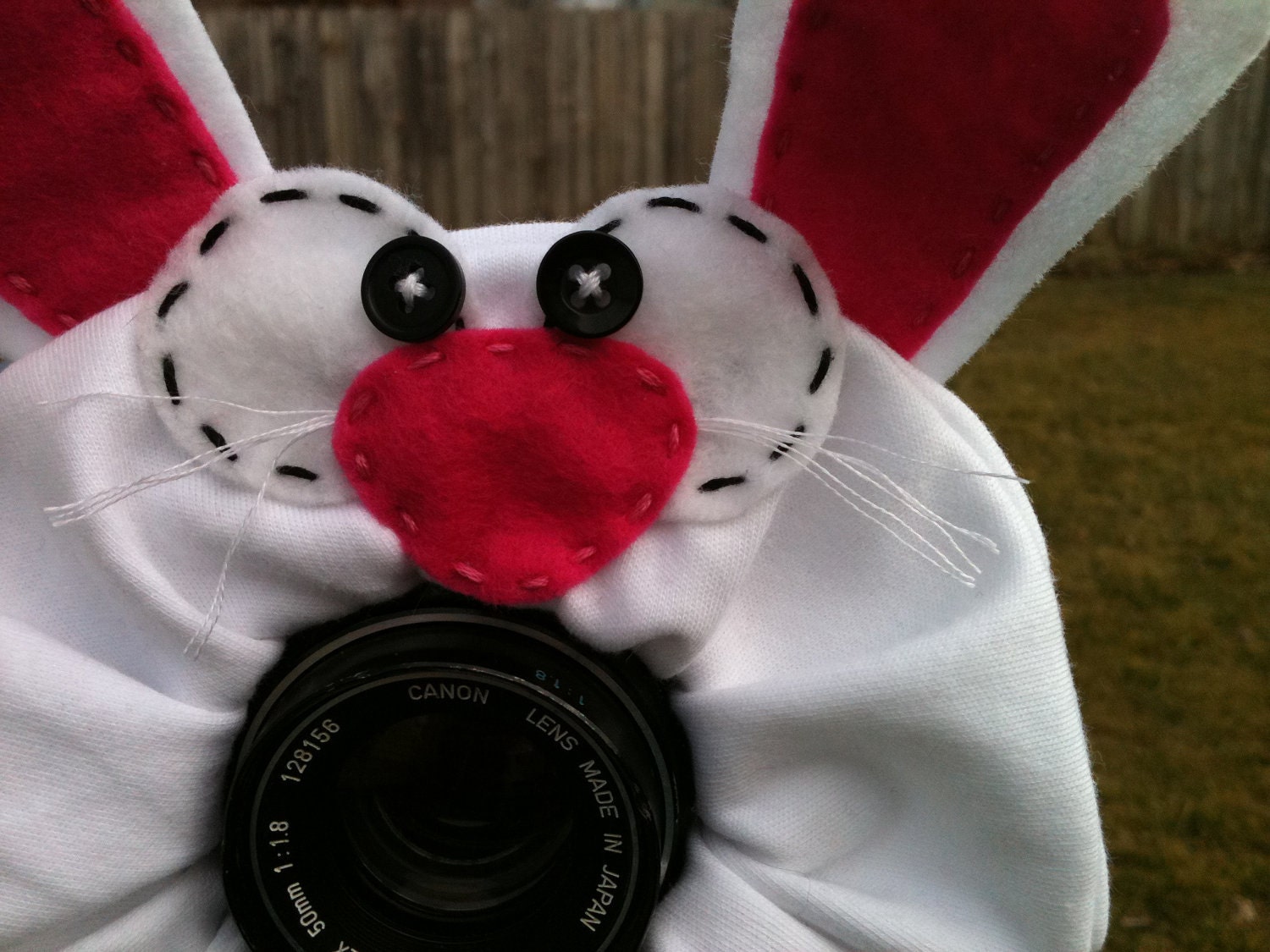 custom large BUNNY RABBIT Lens Pet for your camera