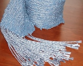 Scarf in Cornflower Blues - Hand Woven
