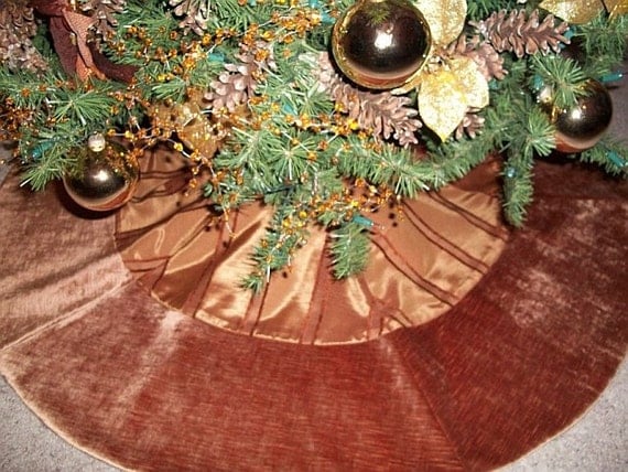 beautiful copper velvet reversible oversized tree skirt by beautiful copper velvet reversible oversized tree skirt by