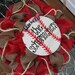 Personalized Baseball Mesh Wreath