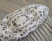 Silver lace comb - SALE 35% discount with Coupon Code- NEWSALE - baronikadesigns