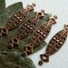 Brass CONNECTORS Long Art Deco Antique Copper Plated Brass 37x9mm (1 pair/ 2 pcs)