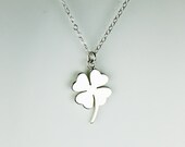 Lucky Four Leaf Clover Necklace - Sterling Silver