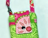 Hot Pink & Lime Green Or Periwinkle Blue and Aqua  Phone Case with Wristlet