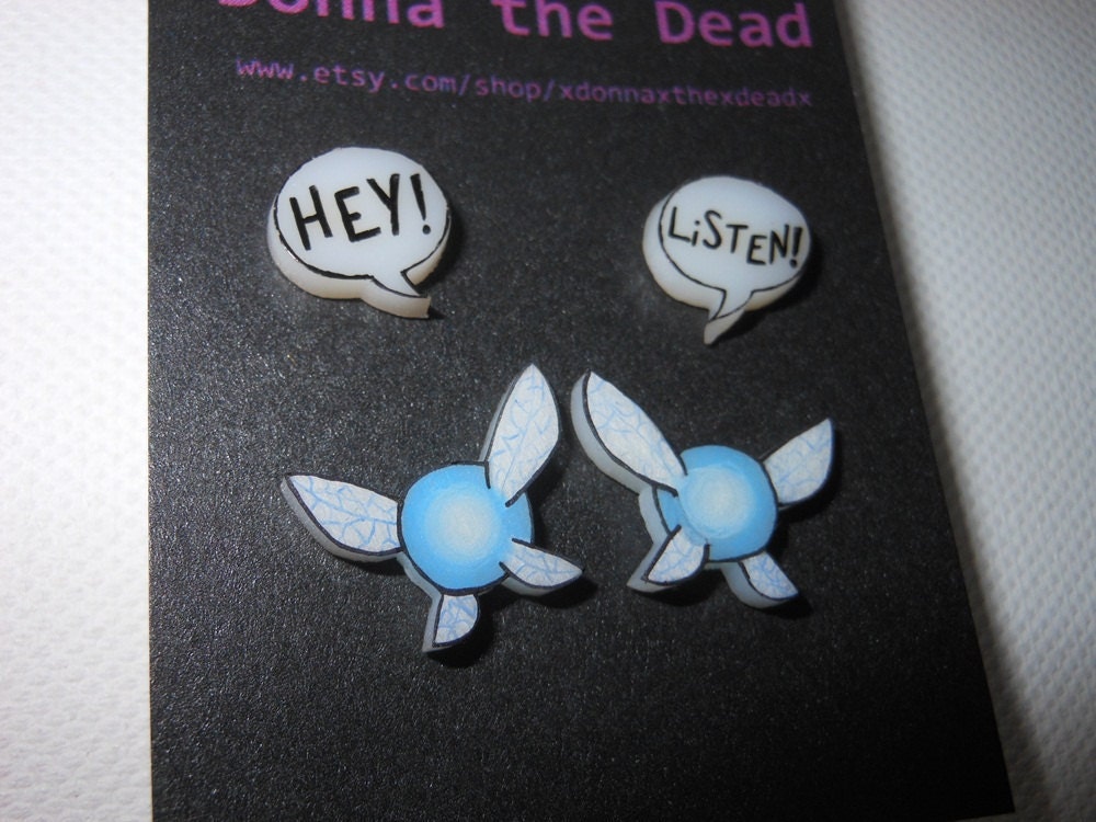 Hey Listen Navi post earrings set of two