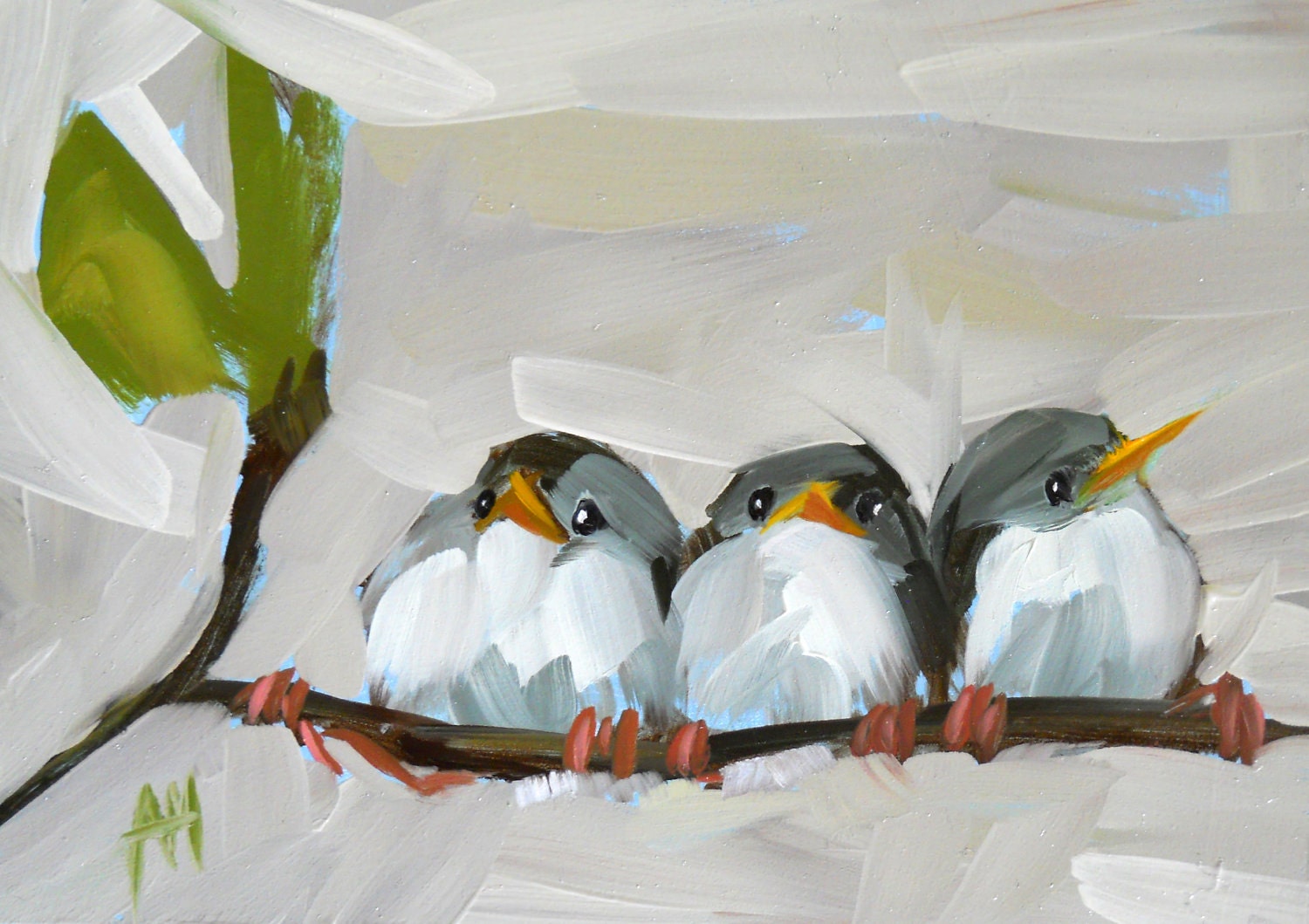 three barn swallows print by moulton 7.5 x 10 inch