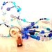 Indigo Lanyard, Indigo ID Holder, Navy Blue Beaded Lanyard