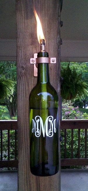 Monogrammed Wine Lantern