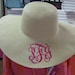 Natural Monogrammed Floppy Hat