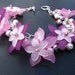 Purples and Pinks Acrylic Flower Charm Bracelet