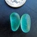 Sea Glass and beach glass of HAWAII TEAL pair for jewelry SEAGLASS