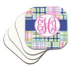 Custom Monogrammed Hard Top Coasters set of 4