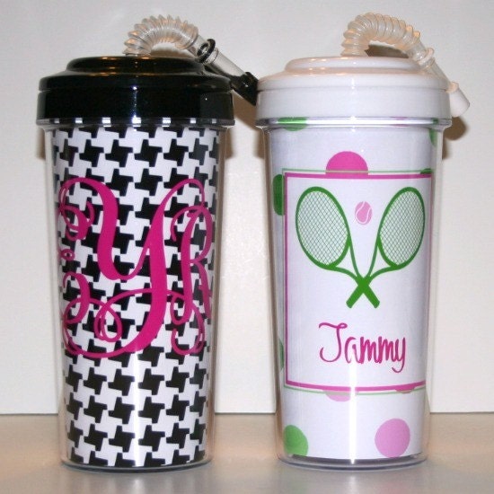 Personalized Travel Tumbler with Straw 20oz