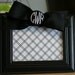 Monogrammed Picture Frame with Bow Personalized