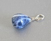 Blue Sodalite briolette drop charm