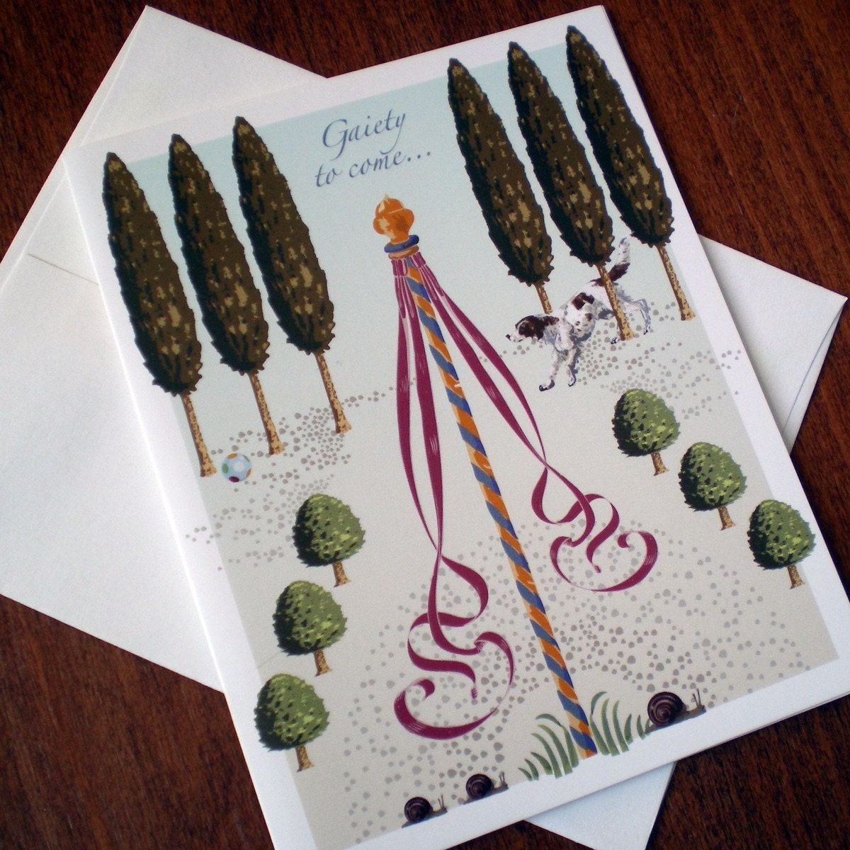 Maypole Greeting Card